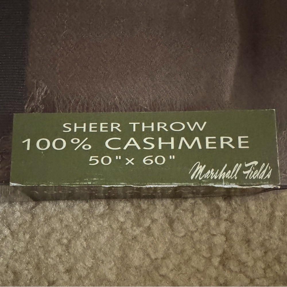 Marshall Fields Cashmere Throw 50” x 60”